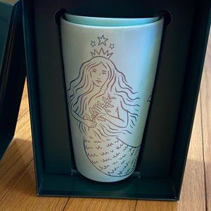 2021 Starbucks Green Mermaid 50 Years Anniversary Siren Ceramic 12oz Tumbler